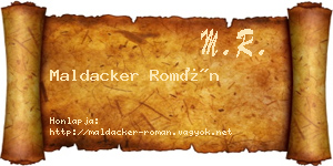 Maldacker Román névjegykártya